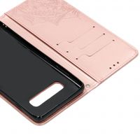 Etui de télephone portefeuille Mandala Samsung Galaxy S10 Plus - Rose