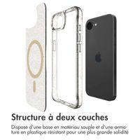 imoshion Coque arrière transparente Pailletée avec MagSafe Apple iPhone 17e / 16e - Doré