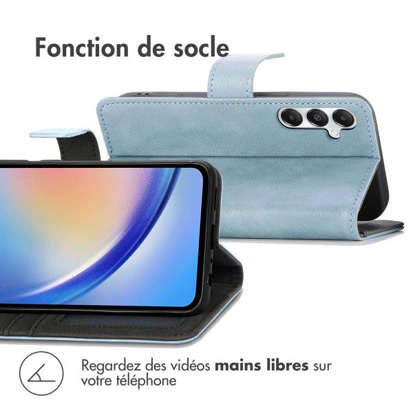 imoshion Étui de télephone portefeuille de luxe Samsung Galaxy A35 - Bleu clair