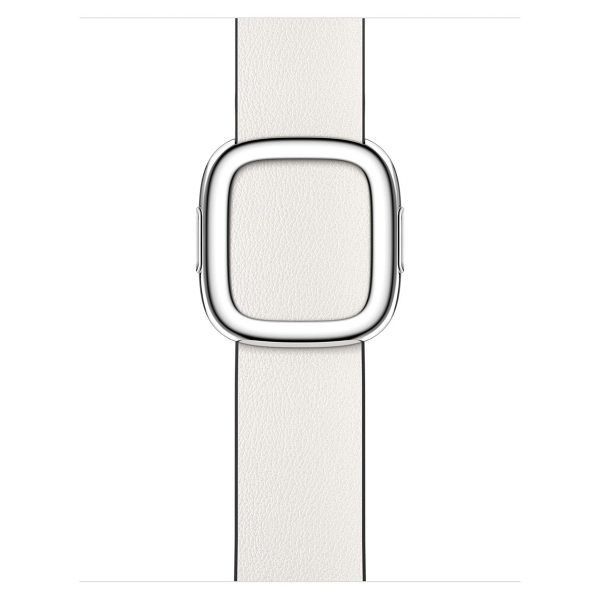 Apple Bracelet Leather Band Modern Buckle Apple Watch | 38/40/41/42 mm - Taille L - Chalk