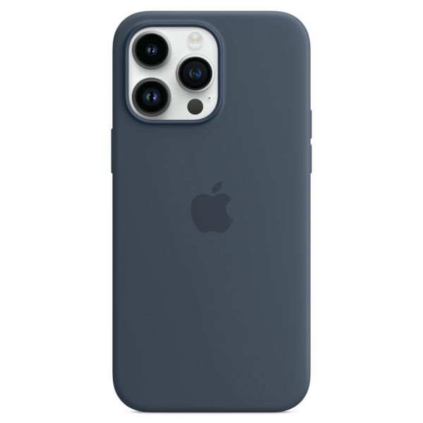 Apple Coque en silicone MagSafe Apple iPhone 14 Pro Max - Storm Blue