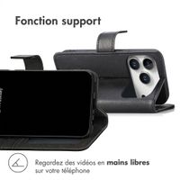 imoshion Étui de télephone portefeuille de luxe Apple iPhone 18 Pro Max / 17 Pro Max - Noir