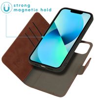 imoshion Etui de télephone luxe 2-en-1 amovible Apple iPhone 13 - Marron