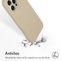 Accezz Coque Liquid Silicone avec MagSafe Apple iPhone 16 Pro Max - Stone