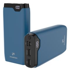 imoshion Batterie externe 20 000 mAh - Chargeur rapide 22,5 W - USB-C / USB-A - Bleu