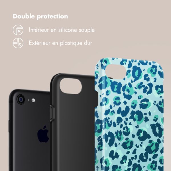 Selencia Coque arrière Vivid Apple iPhone SE (2022 / 2020) / 8 / 7 - Wild Spots Light Blue