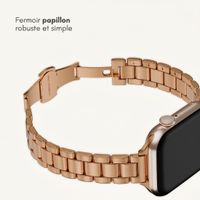 Selencia Bracelet à maillons fin en acier Apple Watch | 38/40/41/42 mm - Rose Doré
