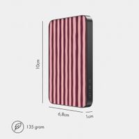 Selencia Powerbank Vivid 5 000 mAh - MagSafe et Qi - Black / Bonbon Stripe Raspberry