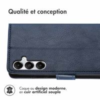imoshion Étui de télephone portefeuille de luxe Samsung Galaxy A35 - Bleu foncé