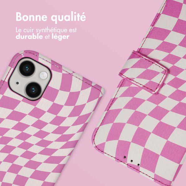 imoshion Étui de télephone portefeuille Design Apple iPhone 14 - Retro Pink