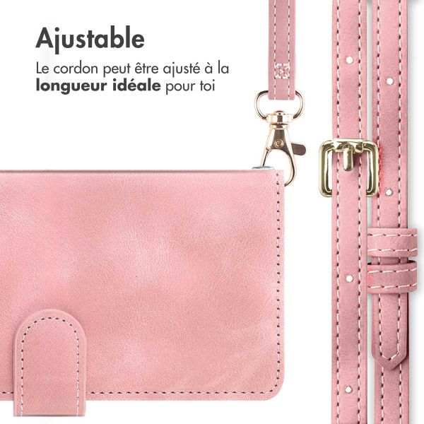 imoshion Etui de télephone portefeuille avec cordon Apple iPhone 16 - Rose