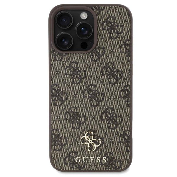 Guess Coque 4G Metal Logo MagSafe Apple iPhone 16 Pro - Marron
