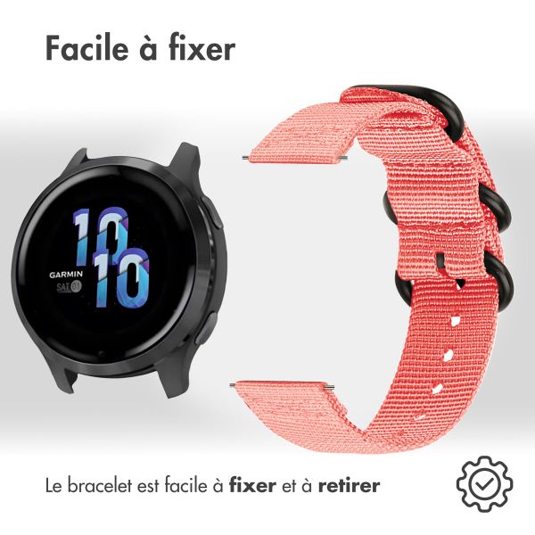 imoshion Bracelet robuste en nylon  - Connexion universelle 22 mm - Rose