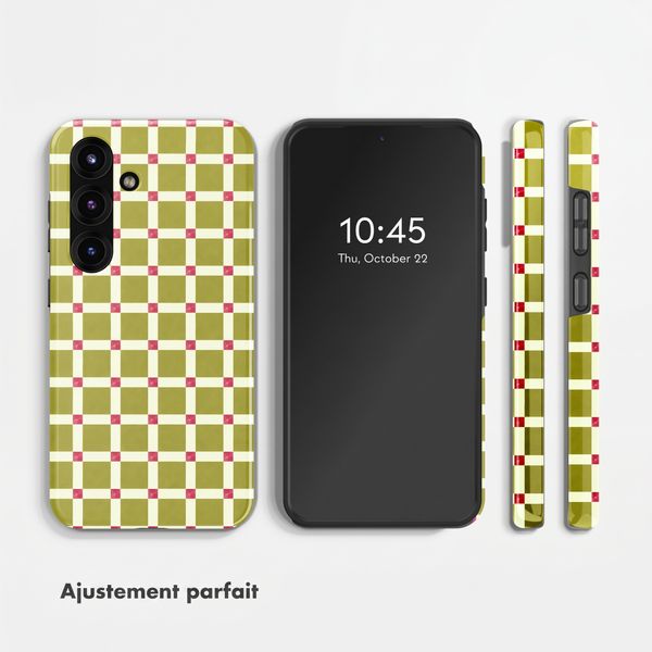 Selencia Coque arrière Vivid Samsung Galaxy S25 - Check This Olive