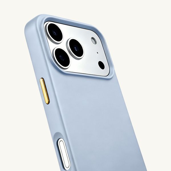 Selencia Coque arrière Rivièra avec MagSafe avec crochets amovibles Apple iPhone 17 Pro Max - Powder Blue