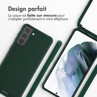imoshion Coque en silicone avec cordon Samsung Galaxy S21 - Vert foncé