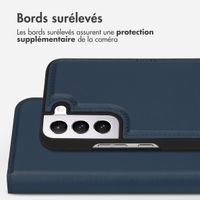 Accezz Premium Leather 2 in 1 Wallet Bookcase Samsung Galaxy S22 - Bleu foncé