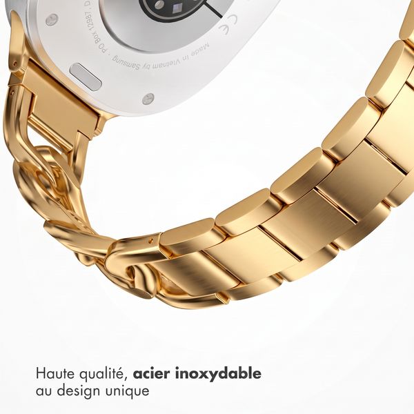 Selencia Bracelet Chain Samsung Galaxy Watch 9 (40/44mm) / Watch 8 (40/44mm) / Classic (46mm) - Doré