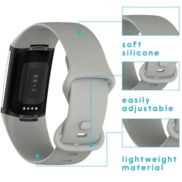 imoshion Bracelet silicone Fitbit Charge 5 / 6 - L - Gris