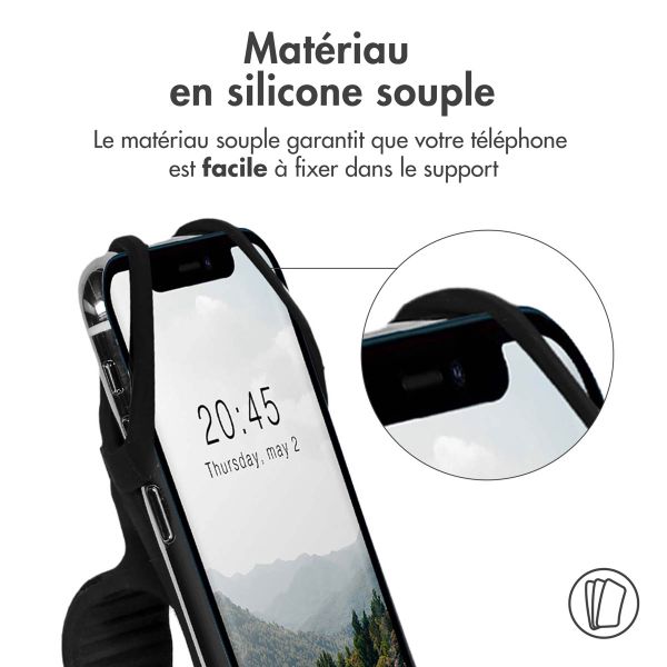 imoshion Support de téléphone en silicone pour vélo - Universel - Noir