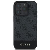 Guess Coque arrière Bottom Stripe 4G Apple iPhone 16 Pro Max - Gris