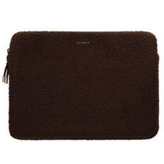 Selencia Housse laptop teddy 13-14 pouces - Choco Brown