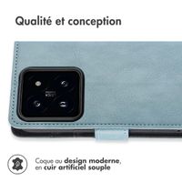 imoshion Étui de télephone portefeuille de luxe Xiaomi 14 - Bleu clair