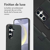 Accezz Étui de télephone portefeuille en cuir 2-en-1 avec MagSafe Samsung Galaxy S25 Plus - Onyx Black