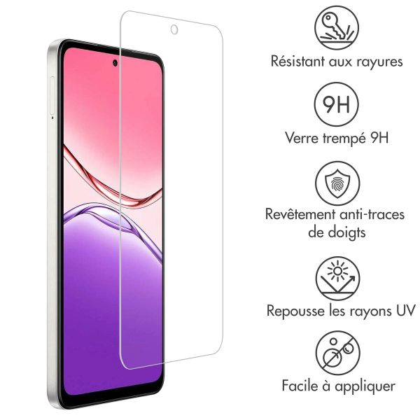 Accezz Protection d'écran en verre trempé Oppo A5 5G (2025)