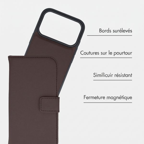 imoshion Étui portefeuille luxe 2-en-1 amovible Apple iPhone 18 Pro Max / 17 Pro Max - Marron