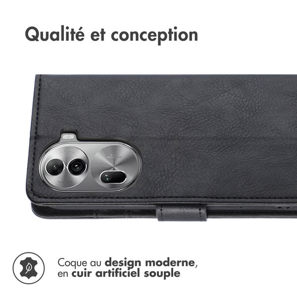 imoshion Étui de télephone portefeuille de luxe Oppo Reno 11 - Noir