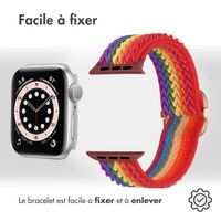 imoshion Bracelet en nylon élastique Apple Watch | 38/40/41/42 mm - Rainbow