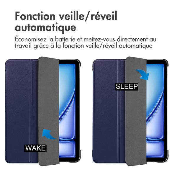 imoshion Coque tablette Trifold Apple iPad Air 13 pouces (2026) M4 / (2025) M3 / (2024) M2 - Bleu foncé