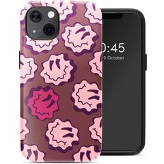 Selencia Coque arrière Vivid avec MagSafe Apple iPhone 13 - Wavy Smiley Pink