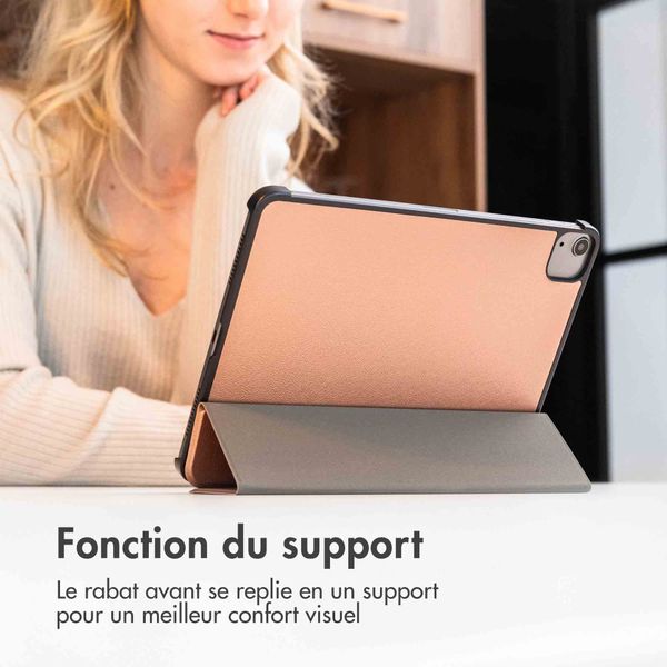 imoshion Coque tablette Trifold Apple iPad Air 11 pouces (2026) M4 / (2025) M3 / (2024) M2 / Air 5 (2022) / Air 4 (2020) - Rose Doré