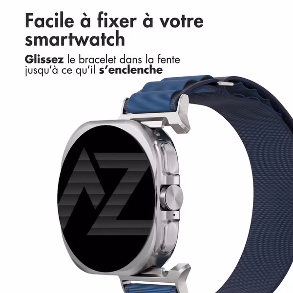 Accezz Bracelet en nylon Alpine Samsung Galaxy Watch Ultra 2 (2026) / Ultra (2024/2025) - Dark Blue