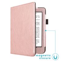 imoshion Étui de liseuse portefeuille en cuir végan Kobo Nia - Rose Doré