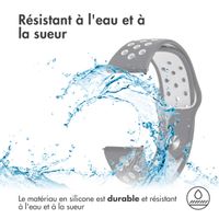imoshion Bracelet sport en silicone  - Connexion universelle 18 mm - Grey & White