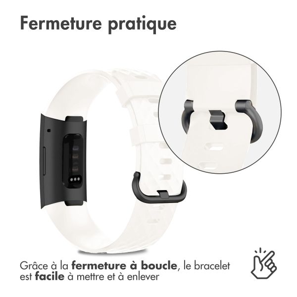 imoshion Bracelet silicone Fitbit Charge 3 / 4 - Blanc