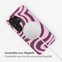 Selencia Coque arrière Vivid avec MagSafe Samsung Galaxy S26 Ultra - Wavy Swirl Pink Plum