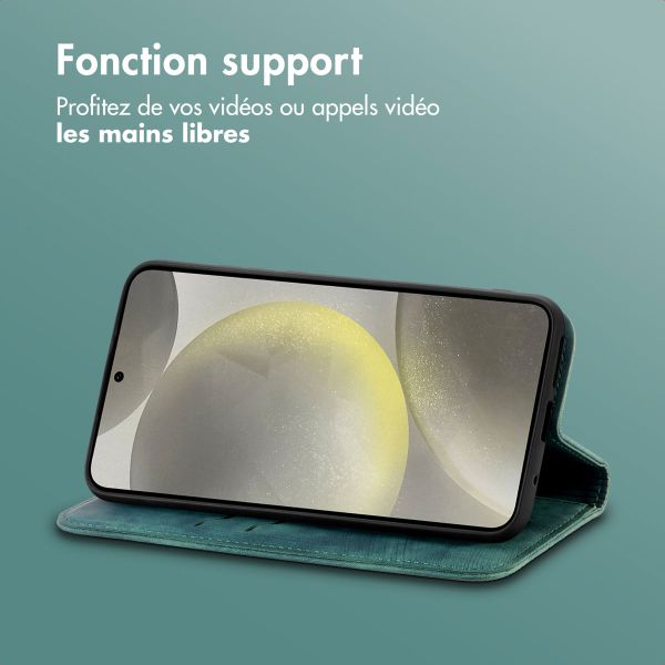 imoshion Étui de téléphone portefeuille Slim Samsung Galaxy S25 / S24 - Vert