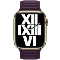 Apple Bracelet Leather Link Apple Watch | 44/45/46/49 mm - Taille M/L - Dark Cherry