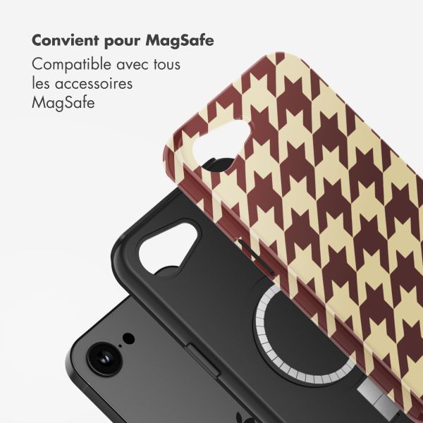 Selencia Coque arrière Vivid avec MagSafe Apple iPhone 17e / 16e - Pied-de-Poule