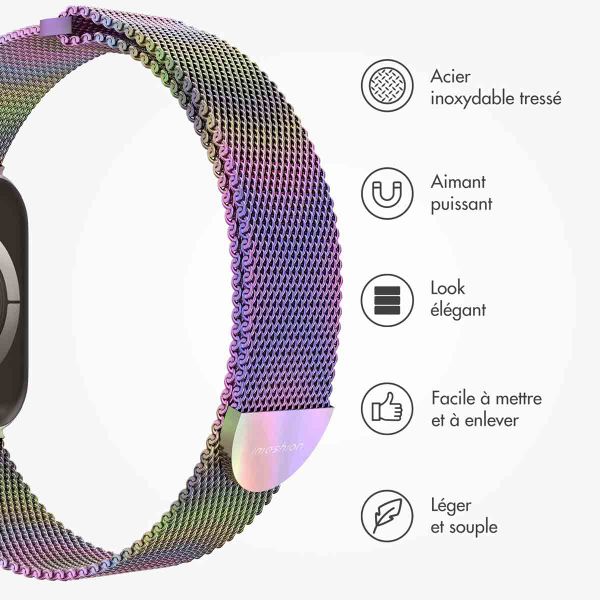 imoshion Bracelet magnétique milanais Apple Watch | 38/40/41/42 mm - Taille S - Colorful