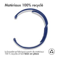 imoshion Bracelet sport en silicone  - Connexion universelle 18 mm - Blue & White