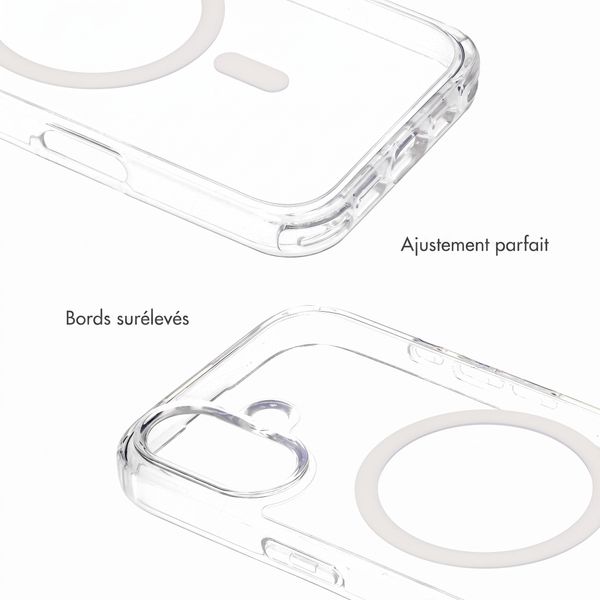 Selencia Coque arrière Rivièra MagSafe avec crochets amovibles Apple iPhone 17 - Transparent