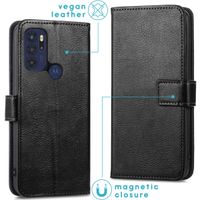 imoshion Étui de télephone portefeuille de luxe Motorola Moto G60s - Noir