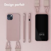 Selencia Coque silicone avec cordon amovible Apple iPhone 13 - Sand Pink