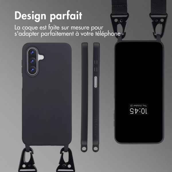 Selencia Coque silicone avec cordon amovible Samsung Galaxy A17 (5G) / (4G) - Noir