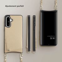 Selencia Coque de télephone Nova avec cordon et porte-cartes Samsung Galaxy A36 / A56 - Beige